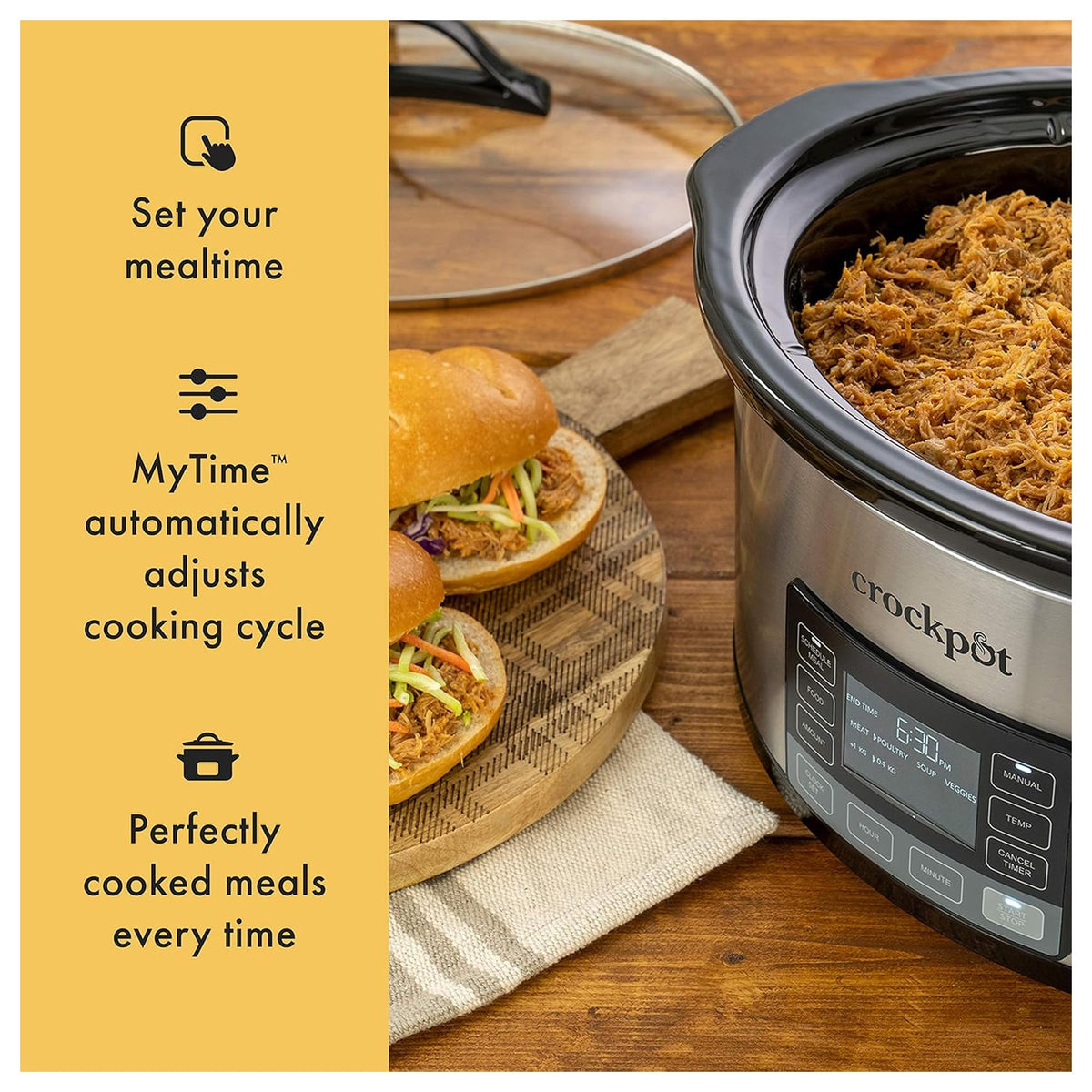6 Quart Programmable Slow Cooker and Food Warmer I79835