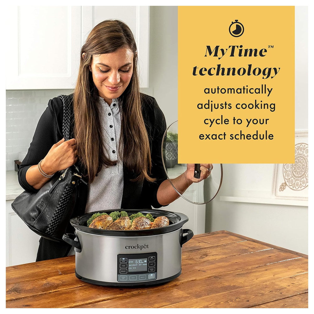 6 Quart Programmable Slow Cooker and Food Warmer I79835