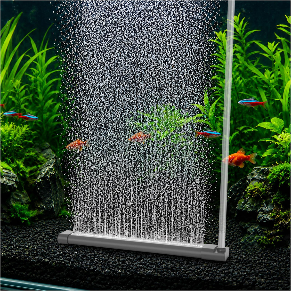 Aquarium Air Bubble Strip, Fine Bubble Wall Air Stone Bar (6.3 Inch) O36319