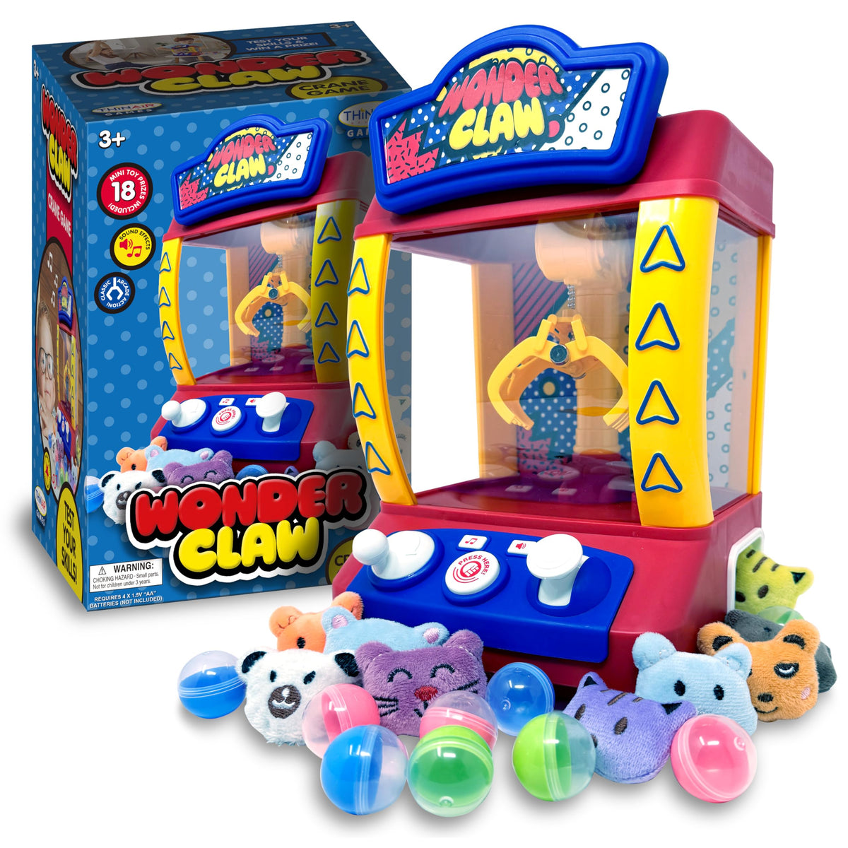 Claw Machine Crane Game with 9 Stuffed Animal Prizes and 9 Balls K905235